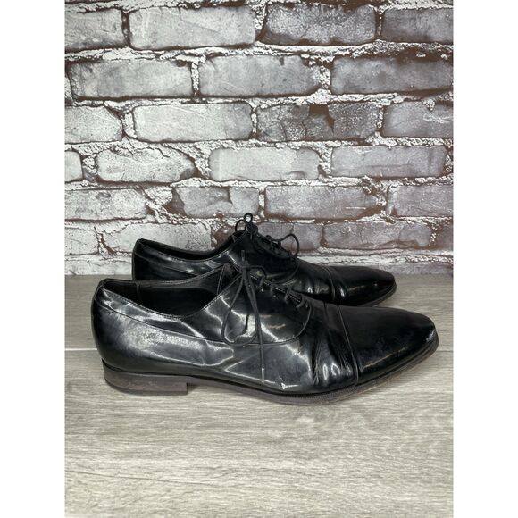 Rolando Sturlini Black Patent Leather Derby Tuxedo Dress Shoes Men’s 45EU/12M US main image 15